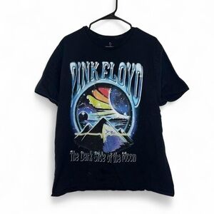Pink Floyd Dark Side of The Moon Graphic Airbrush Effect Black Shirt Size 2XL
